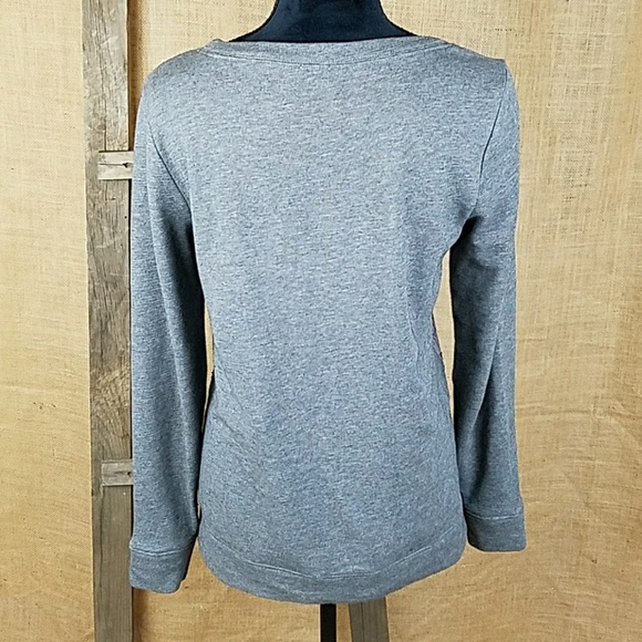 J. Crew women's S sequin sweatshirt gray - Picture 4 of 5
